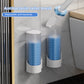 Spazzola per WC monouso, set con porta spazzola da parete per WC con 18 pz testine di pulizia, sistema di pulizia per bagno per lavabo, scarico vasca da bagno, lavello, urinale, spazzola per WC da parete, set per la pulizia del bagno