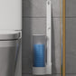 Spazzola per WC monouso, set con porta spazzola da parete per WC con 18 pz testine di pulizia, sistema di pulizia per bagno per lavabo, scarico vasca da bagno, lavello, urinale, spazzola per WC da parete, set per la pulizia del bagno
