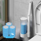 Spazzola per WC monouso, set con porta spazzola da parete per WC con 18 pz testine di pulizia, sistema di pulizia per bagno per lavabo, scarico vasca da bagno, lavello, urinale, spazzola per WC da parete, set per la pulizia del bagno