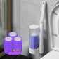 Spazzola per WC monouso, set con porta spazzola da parete per WC con 18 pz testine di pulizia, sistema di pulizia per bagno per lavabo, scarico vasca da bagno, lavello, urinale, spazzola per WC da parete, set per la pulizia del bagno