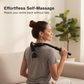 Massaggiatore a percussione con manico lungo e 5 testine