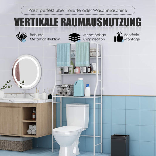 Ripiano portaoggetti a 3 livelli sopra il WC
