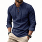 Camicia casual da uomo a tinta unita
