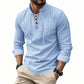 Camicia casual da uomo a tinta unita
