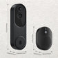 Telecamera video wireless con riconoscimento facciale AI, Wi‑Fi a 2,4 GHz, audio bidirezionale, batteria ricaricabile, visione notturna, notifiche in tempo reale, rilevamento del movimento, impermeabile secondo lo standard IP65