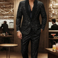 💫2026 Nuovo modello - SCONTO DEL 55%!!!🧥👖 Completo smoking nero scintillante da uomo