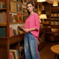 💖 Completo da donna in 2 pezzi: top rosa brillante e pantaloni con stampa leopardata, ampio, comodo e traspirante, per il tempo libero e le gite, dalla S alla 5XL
