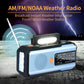 📻 Radio di Emergenza Solare a Manovella ☀️ FM/AM/WB con Torcia LED e Power Bank 2000mAh | Allarme SOS & Lampada Lettura per Blackout, Campeggio, Tempeste e Sopravvivenza 🏕️