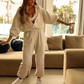 Tuta casual con cappuccio da donna