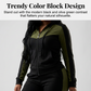 Completo sportivo da donna a due pezzi con blocchi di colore.