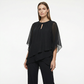 Elegante completo di pantaloni asimmetrici in due pezzi