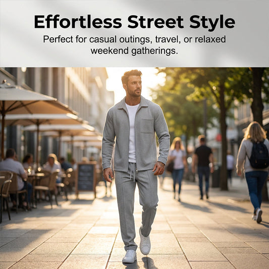 🔥Offerte speciali imperdibili: completo casual con giacca a maniche lunghe e pantaloni