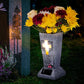 Vaso funerario a LED solare con picchetto da terra per lapidi cimiteriali