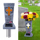 Vaso funerario a LED solare con picchetto da terra per lapidi cimiteriali