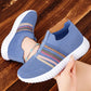 Sneakers slip-on da donna in mesh traspirante