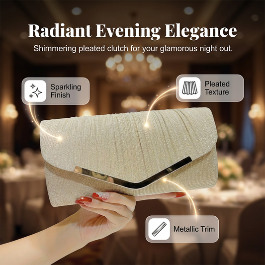 Borsetta da sera per donna con chiusura a gancio