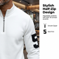 Completo da uomo composto da maglia con mezza zip e pantaloni, due pezzi.