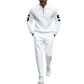 Completo da uomo composto da maglia con mezza zip e pantaloni, due pezzi.