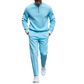 Completo da uomo composto da maglia con mezza zip e pantaloni, due pezzi.