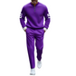 Completo da uomo composto da maglia con mezza zip e pantaloni, due pezzi.
