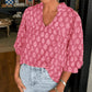 Top da donna casual, ampio e stampato