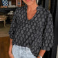 Top da donna casual, ampio e stampato