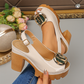 Eleganti sandali con tacco e punta aperta e fibbia