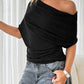 👚 Top asimmetrico da donna con maniche a pipistrello e spalle scoperte – Elegante e confortevole 🦇✨