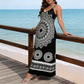 👗Nuovo arrivo❣️Abito lungo con spalline sottili e stampa mandala in stile bohémien