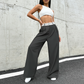 🥳SALDI 2026🥳💞OLTRE 50.000 VENDUTI!🌿 Pantaloni da tailleur da donna a gamba larga con cintura a contrasto