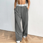 🥳SALDI 2026🥳💞OLTRE 50.000 VENDUTI!🌿 Pantaloni da tailleur da donna a gamba larga con cintura a contrasto