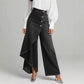 Gonna e pantaloni in denim asimmetrici a portafoglio