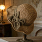 Elegante cappello da sole in paglia intrecciata con fiocco