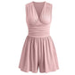⏳Offerta a Tempo Limitato⏰Tuta Donna Senza Maniche Scollo V con Vita Arricciata