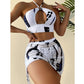 🏖️Set bikini da donna a 3 pezzi con ruches