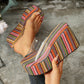 Sandali che aumentano l'altezza 👡 Modello slip-on, suola spessa per slanciare le gambe, texture antiscivolo, comodi tutto il giorno, perfetti per l'estate ☀️