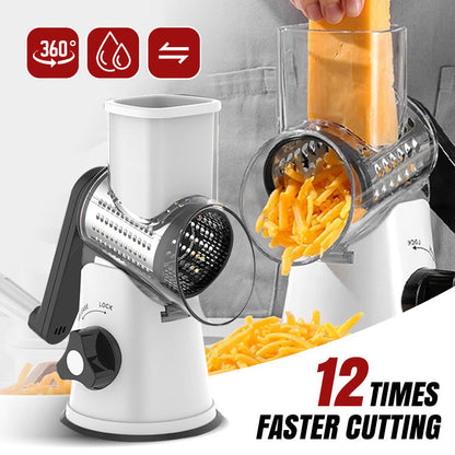 🎁Novità 2026 50% DI SCONTO💥Grattugia per Verdure e Affettatrice per Formaggio Rotante 3-in-1!
