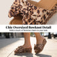🐆👡 Sandali con plateau e fiocco con stampa leopardata da donna