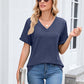 👚 SCONTO DEL 50% ORA! 🌸 T-shirt casual da donna a maniche corte con scollo a V – Traspirante, leggera e perfetta per un look estivo rilassato ☀️