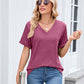 👚 SCONTO DEL 50% ORA! 🌸 T-shirt casual da donna a maniche corte con scollo a V – Traspirante, leggera e perfetta per un look estivo rilassato ☀️