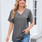 👚 SCONTO DEL 50% ORA! 🌸 T-shirt casual da donna a maniche corte con scollo a V – Traspirante, leggera e perfetta per un look estivo rilassato ☀️