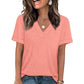 👚 SCONTO DEL 50% ORA! 🌸 T-shirt casual da donna a maniche corte con scollo a V – Traspirante, leggera e perfetta per un look estivo rilassato ☀️