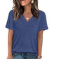 👚 SCONTO DEL 50% ORA! 🌸 T-shirt casual da donna a maniche corte con scollo a V – Traspirante, leggera e perfetta per un look estivo rilassato ☀️