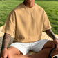 👕 ORA SCONTATO DEL 50%! ✨ Camicia da uomo a maniche corte dalla vestibilità ampia – Tessuto misto cotone di alta qualità, stampa grafica urbana e stile casual oversize 🏙️