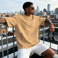 👕 ORA SCONTATO DEL 50%! ✨ Camicia da uomo a maniche corte dalla vestibilità ampia – Tessuto misto cotone di alta qualità, stampa grafica urbana e stile casual oversize 🏙️