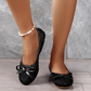 Ballerine eleganti da donna in pizzo con fiocco