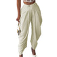 Pantaloni casual da donna a vita alta e gamba larga