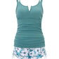 🏝️ZWEITEILIGES SET TANKINI CON CONTROLLO DELLA PANCIA