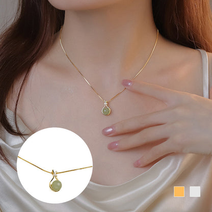 ✨Elegante collana con pendente in giada Hetian - Alla moda, elegante, versatile e facile da abbinare