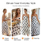 👗 SCONTO DEL 50% ORA! 🌸 Abito senza spalline a pois – Un must-have estivo, leggero e svolazzante, dallo stile chic e sbarazzino – Perfetto per le vacanze al mare 🏖️